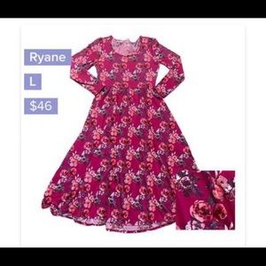 New Large Pink Floral Ryane Maxi Dress